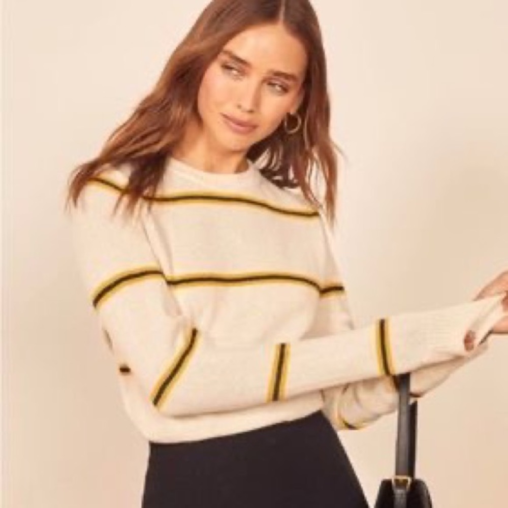REFORMATION Cashmere Crew Sweater Size XS